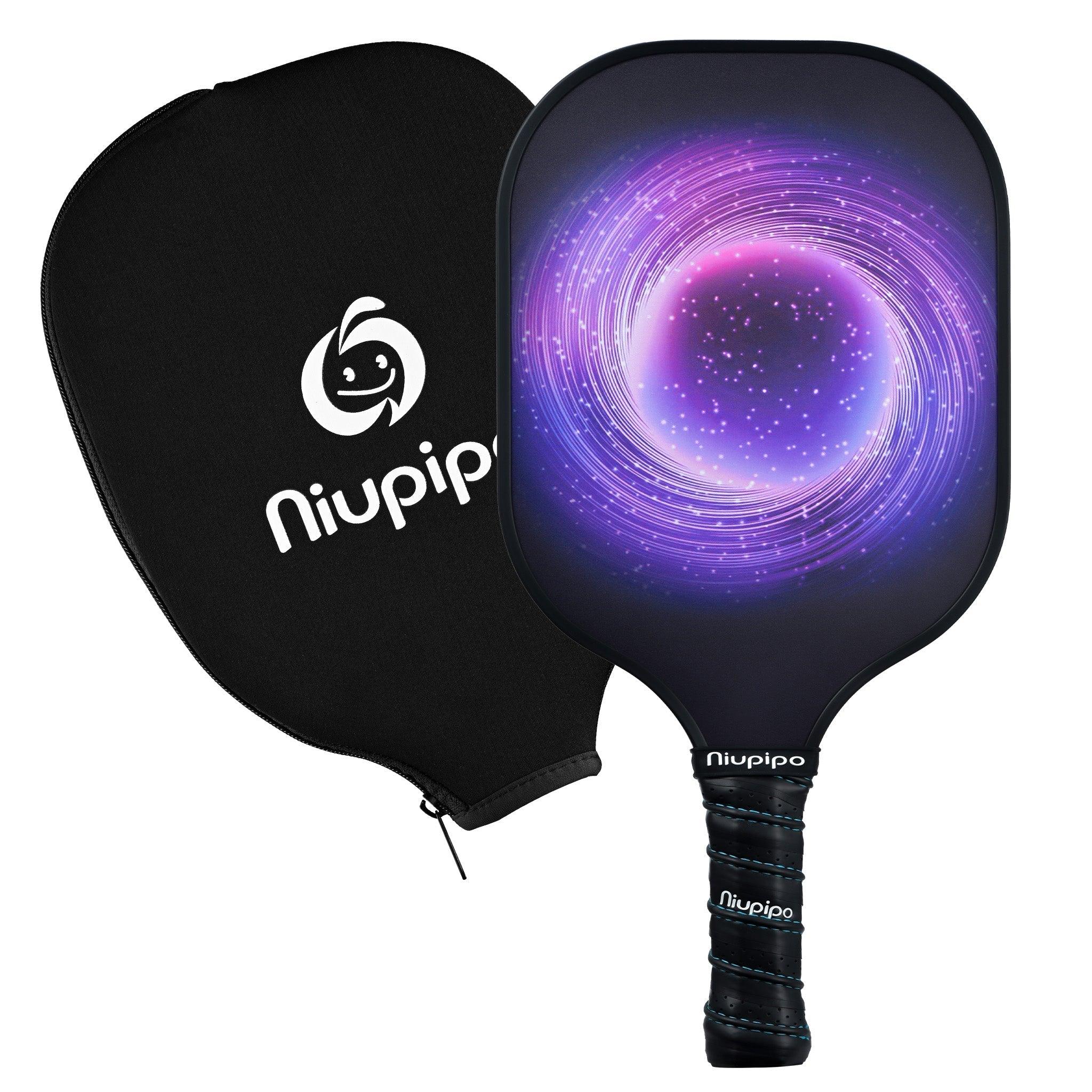 The Niupipo MX-07, a lightweight fiberglass beginner pickleball paddle.